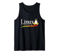 Powered by Linux tee Tux Penguin Developer Programmer Tank Top