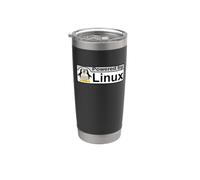 Powered By Linux Tux the Penguin Nerd Geek Sysadmin Gift Stainless Steel Insulated Tumbler