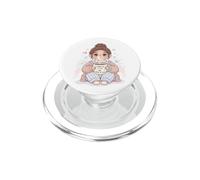 Powered by Love 2 Hours of Sleep Exhausted Mom Design PopSockets PopGrip for MagSafe