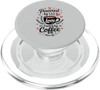 Powered By Love Fueled By Coffee Letters Mom Life PopSockets PopGrip for MagSafe