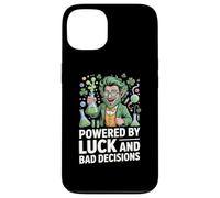 Powered by Luck and Bad Decisions Leprechaun St Patricks Day Case for iPhone 13