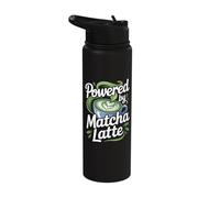 Powered By Matcha Latte Stainless Steel Insulated Water Bottle