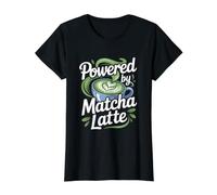 Powered By Matcha Latte Value Graphic T-Shirt, Women, Black, M