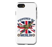 Powered By Merlin Flag UK Military Spitfire Fighter Plane Case for iPhone SE (2020) / 7/8