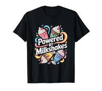 Powered By Milkshakes Colorful Treats Value Graphic T-Shirt, Men, Black, M