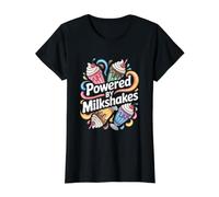 Powered By Milkshakes Colorful Treats Value Graphic T-Shirt, Women, Black, M