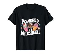 Powered By Milkshakes Delicious Delight Value Graphic T-Shirt, Men, Black, L