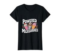 Powered By Milkshakes Delicious Delight Value Graphic T-Shirt, Women, Black, XS