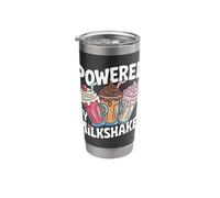 Powered By Milkshakes Delicious Frozen Drinks Stainless Steel Insulated Tumbler
