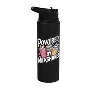 Powered By Milkshakes Fun Cool Treats Stainless Steel Insulated Water Bottle