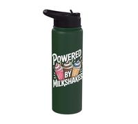 Powered By Milkshakes Fun Cool Treats Stainless Steel Insulated Water Bottle