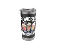 Powered By Milkshakes Fun Whimsical Stainless Steel Insulated Tumbler