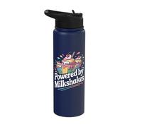 Powered By Milkshakes Sweet Treat Lovers Stainless Steel Insulated Water Bottle