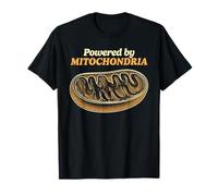 Powered by Mitochondria Vintage Science Biology Cell Geek T-Shirt