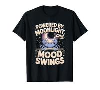 Powered by Moonlight and Mood Swings Cancer Zodiac Astrology Value Graphic T-Shirt