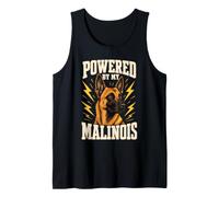 Powered By My Malinois Belgian Shepherd Dog Tank Top