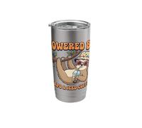 Powered By Naps and Iced Coffee Caffeine Nap Sloth Lover Stainless Steel Insulated Tumbler
