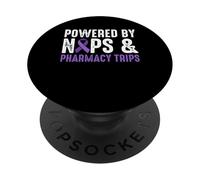 Powered By Naps & Pharmacy Trips Crohn's Disease PopSockets Adhesive PopGrip