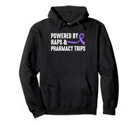 Powered By Naps & Pharmacy Trips Crohn's Disease Pullover Hoodie