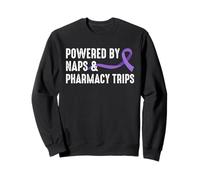 Powered By Naps & Pharmacy Trips Crohn's Disease Sweatshirt