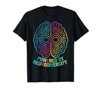 Powered by Neurodiversity Awareness Graphic T-Shirt