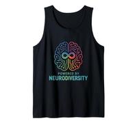 Powered by Neurodiversity Brain Autism ADHD Awareness Tank Top