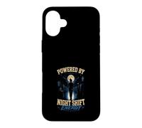 Powered by Night Shift Energy Nurse Doctor Worker Case for iPhone 16 Plus