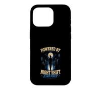 Powered by Night Shift Energy Nurse Doctor Worker Case for iPhone 16 Pro