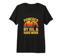 Powered by Oil & Hard Work Oilfield Worker Premium T-Shirt