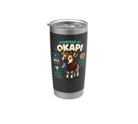 Powered By Okapi Blue Tongue Wild Facts Design Stainless Steel Insulated Tumbler