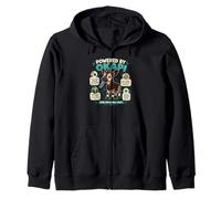 Powered By Okapi Rare Remarkable Shy Animal Fun Zip Hoodie