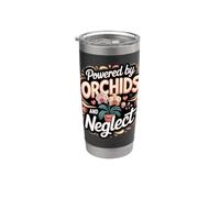Powered by Orchids and Neglect Orchid Houseplant Stainless Steel Insulated Tumbler