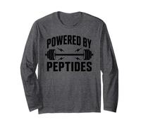Powered By Peptides Stack Fitness Biohacker Gym Science Bro Long Sleeve T-Shirt