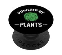 Powered By Plants Vegan Vegetarian Power PopSockets Adhesive PopGrip