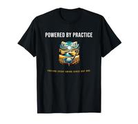 Powered By Practice Funny Golf Humor Golfer Design T-Shirt