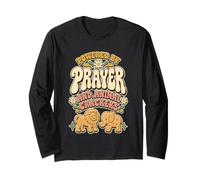 Powered By Prayer and Animal Crackers Church Nursery Long Sleeve T-Shirt