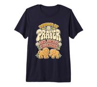 Powered By Prayer and Animal Crackers Church Nursery Premium T-Shirt