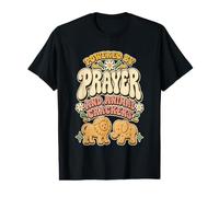Powered By Prayer and Animal Crackers Church Nursery Value Graphic T-Shirt