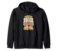 Powered By Prayer And Animal Crackers Church Nursery Zip Hoodie