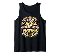 Powered by Prayer Christian Faith Dove Cross Tank Top