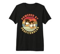 Powered By Profiteroles Funny French Cuisine Dessert Lovers Premium T-Shirt