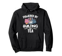 Powered By Quilting And Tea Lover Quilt Maker Hobby Pullover Hoodie