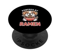 Powered By Ramen Noodle Lover Dog PopSockets Adhesive PopGrip