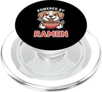 Powered By Ramen Noodle Lover Dog PopSockets PopGrip for MagSafe