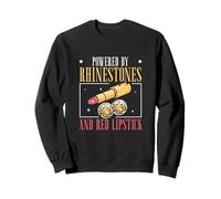 Powered By Rhinestone And Red Lipstick Showgirls Stage Icons Sweatshirt