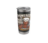 Powered by Root Beer Barrel Mug Fun Stainless Steel Insulated Tumbler