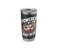 Powered By Root Beer Funny Graphic Stainless Steel Insulated Tumbler