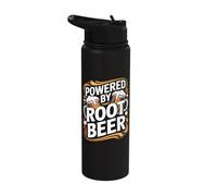 Powered By Root Beer Mug Cheers Graphic Stainless Steel Insulated Water Bottle
