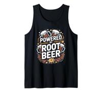 Powered by Root Beer Mug Design Fun Tank Top