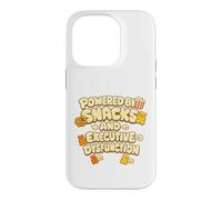 Powered By Snacks and Executive Dysfunction Case for iPhone 14 Pro
